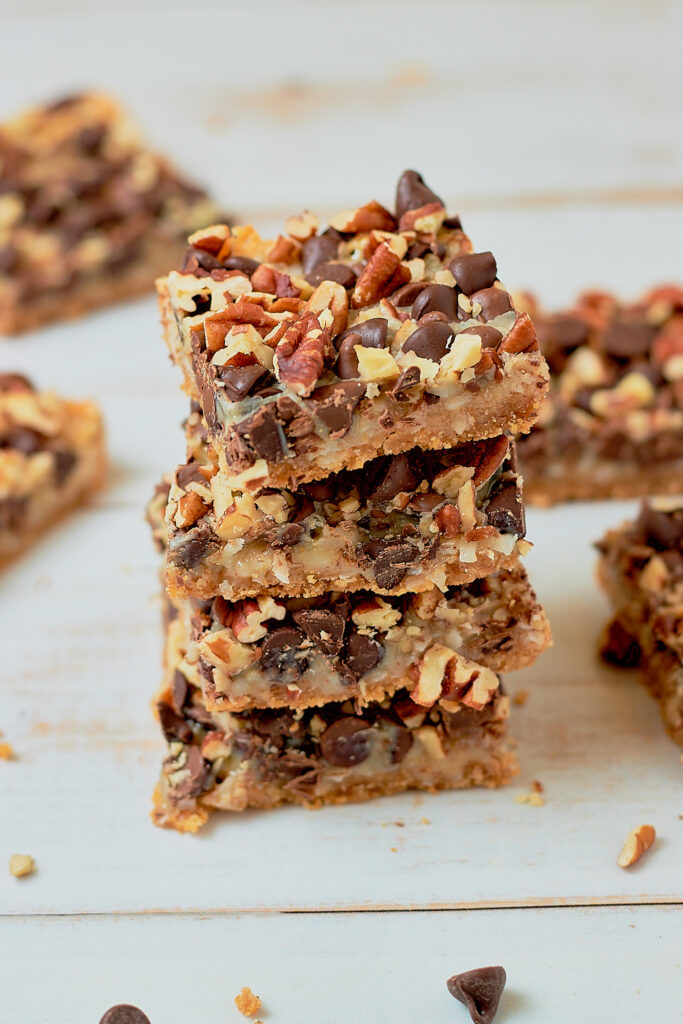 Stacked Old Fashioned 7 Layer Cookie Bars